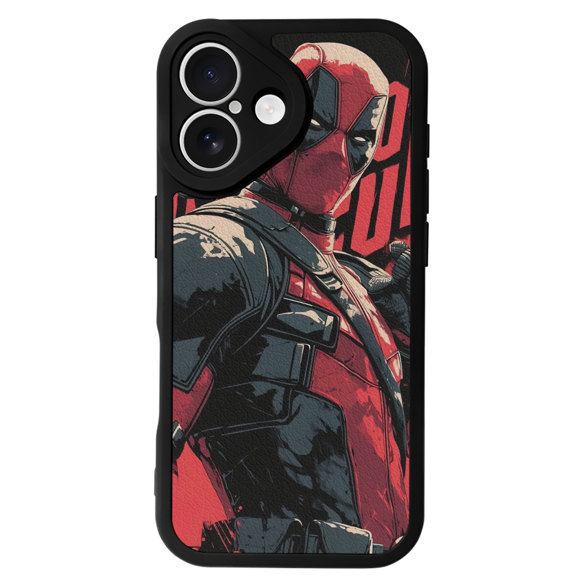 （画像用） Deadpool デッドプール 【iPhone 16シリーズ対応】シリコンスマホケース（レザー調） 材質：シリコン